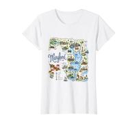Maryland MD USA Karten Icons, Ocean City, Strände, Frederick Preisgünstiges Grafik-T-Shirt