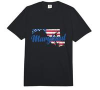 Maryland USA Flagge in Karte Amerika Comfort Colors Adult Heavyweight T-Shirt