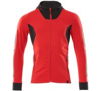 Mascot Kapuzensweatshirt mit Reißverschluss Accelerate 18584-962 Verkehrsrot/Schwarz-L