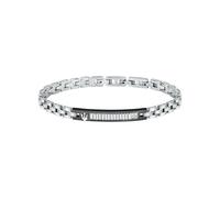 MASERATI - BRACELET - Diamond - BR. IP BLK+WHT. / 18+3,5 cm