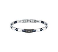 MASERATI Herrenarmband aus Stahl, Keramik, CERAMIC-Kollektion, Blau und Schwarz - JM424ATZ52
