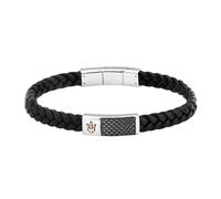 Maserati Herrenarmband aus Stahl, Naturleder, Kollektion RECYCLED LEATHER JM424AVE26