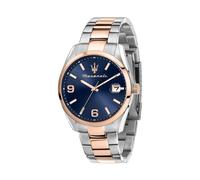 Maserati Attrazione - Bicolor(Silber) / 43 mm / Blau