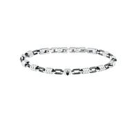 Maserati Ceramic Herrenarmband Kette | Stahl, Ceramic, Farbe Schwarz, Silber, Größe 18.5 + 3 cm