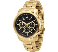 Maserati Herrenuhr Successo R8873621013 Chronograph Edelstahl Gelbgold PVD 44 mm Schwarz/Gold