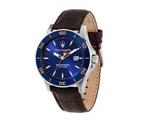 MASERATI - COMPETIZIONE - 3H BLUE DIAL BROWN ST /43 MM
