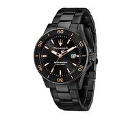 Maserati Herrenuhr Competizione R8853100035, Zeit und Datum, Quarzwerk, Schwarz/Roségoldfarben