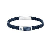 Maserati Herrenarmband aus Stahl, Naturleder, RECYCLED LEATHER-Kollektion - JM4249IK01