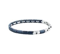 Maserati Herren-Armband aus Stahl, Keramik, Kollektion Ceramic, Fischgrätenmuster, Taglia Unica, Metall, Kein Edelstein