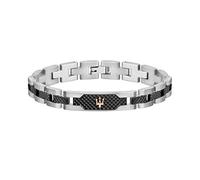Maserati Armbänder - Bracelet Ss+d.gun - in schwarz - für Damen - aus Edelstahl - Gr. M