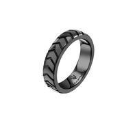 Maserati Herrenring aus Keramik, Schwarz, CERAMIC Kollecktion, Fischgrätmuster