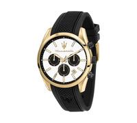 Maserati Herrenuhr Attrazione R8851151001 – Multifunktion Quarzwerk Edelstahl Schwarz/Weiß