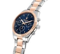 Maserati Herrenuhr Edelstahl blau, roségold, silber Herren