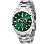 Maserati Herrenuhr Edelstahl, Edelstahl grün Herren