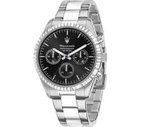 Maserati Herrenuhr Edelstahl schwarz, silber Herren