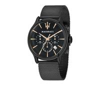 Maserati Herrenuhr, Kollektion Epoca, Quarzuhrwerk, Stoppuhr, aus Edelstahl und Schwarz-PVD - R8873618006
