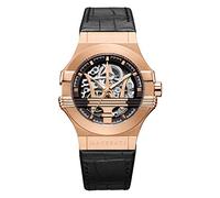 Maserati Herrenuhr, Kollektion Potenza, Automatik-Uhrwerk, nur mit Zeitanzeige, aus Edelstahl und Leder R8821108039