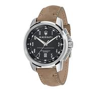 Maserati Herrenuhr, Kollektion Successo, Quarzuhrwerk, mit Zeit- und Datumsanzeige, aus Edelstahl und Leder - R8851121004
