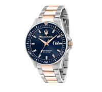 Maserati - Armbanduhr - Herren - SFIDA 44MM 3H BLUE DIAL BR SS+RG - R8853140003