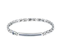 Maserati Herrenarmband aus Stahl, Blaue Kristalle, ICONIC-Kollektion JM424AVD61