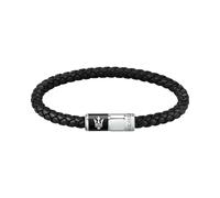 Maserati Armbänder - J Bracelet 217 - in black - für Damen und Herren - aus Leder - Gr. M