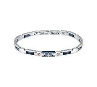 Maserati Herren-Armband JM523ATZ33 – Edelstahl, blaue Keramik, IP-Roségold/IP-Blau – One Size