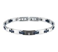 MASERATI Herrenarmband aus Stahl, Keramik, CERAMIC-Kollektion, Blau und Schwarz - JM424ATZ52