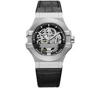 Maserati Potenza R8821108001 Automatische 42mm Schwarze Skelettzifferblatt Herrenuhr Einheitsgröße