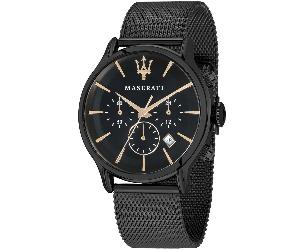Maserati R8873618006 Epoca Herren-Chronograph mit schwarzem Zifferblatt Einheitsgröße