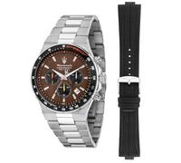 Maserati Sfida Herren-Chronographenuhr | Stahl, Leder, Gehäuse 41.00mm, Poliert, satiniert, R8873640026