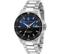 Maserati - Armbanduhr - Herren - SFIDA 44MM 3H BLUE+BLK DIAL BR SS - R8853140001