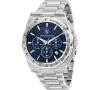 Maserati Herrenuhr, Chronograph, Analog, 43 mm, Kollektion Speed, Sunray-Effekt, blau, One size, Armband