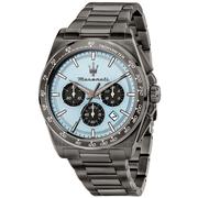 Maserati Herrenuhr Velocità R8873652004 Chronograph 43 mm Edelstahl Silber/Blau Gun