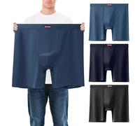 MASHANGGOU 3 Pack Men's Long Leg Boxer Briefs, Anti-Chafing Underwear Mens Cotton Stretch Underwear Breathable Athletic Boxer Briefs for Sports Running (9XL,Mix-d 3 Pack)