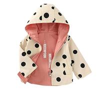 Mashaouyo Baby Kinder Kinderjacken Outwearorn Dots Bedruckt Winterjacke Modische Langarm Warm Outwear Klassische Winter Coat Mantel Jacke Babykleidung Säuglings Kinder Modische