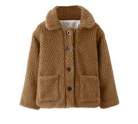 Mashaouyo Baby Kinder Wintermäntel Einfarbig Fleece Winterjacke Dicke Warme Kleidung Warm Outwear Baumwolljacke Langarm Herbst Winter Kinderkleidung Outwearorn Streetwear