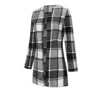 Mashaouyo Blazer Damen Elegant Longblazer Western Outfit Womens Jacket Tweed Blazer British Damenblazer Coatigan Damenblazer Sakko Damen Lang Business Blazer Mantel Frauen Sweatblazer