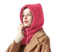 Mashaouyo Damen-StrickmüTze kapuzenschal schalmütze damen Weiche Wintermütze Winddichte Retro Beanie Mütze Wintermütze Frühling Mütze HalswäRmer Strickmütze Bequem