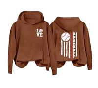 Mashaouyo Damen-Sweatshirt, Damen-Sweatshirt, Übergroßes Sweatshirt, Activewear-Jacke, Sportbekleidung und Sport, Damenjacken, leichte Wintermäntel, gemütlich, coffee, M