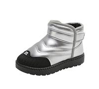 Mashaouyo Mädchen und Jungen Boots Wasserdichte Stiefel Warm Gefütterte Ankle Mädchen Stiefeletten Schneestiefel Warme Stiefel Einfarbig Bequem Niedlicher Herbst und Winter Kinderschuhe Mode