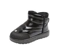 Mashaouyo Mädchen und Jungen Boots Wasserdichte Stiefel Warm Gefütterte Ankle Mädchen Stiefeletten Schneestiefel Warme Stiefel Einfarbig Bequem Niedlicher Herbst und Winter Kinderschuhe Mode