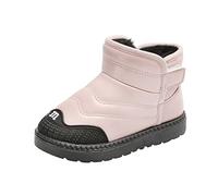 Mashaouyo Mädchen und Jungen Boots Wasserdichte Stiefel Warm Gefütterte Ankle Mädchen Stiefeletten Schneestiefel Warme Stiefel Einfarbig Bequem Niedlicher Herbst und Winter Kinderschuhe Mode