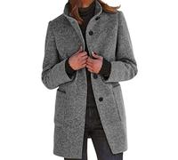 Mashaouyo Tweed Blazer Damen Longblazer Business Outfit Lang Jacken Sassyclassy Cardigan Mäntel Western Kostüm Übergangsjacken Blusenjacke Sweatblazer Outdoor Jacken Sakko Damen Elegant