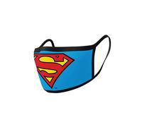 AMBROSIANA Pyramid International Unisex Makse DC Comics Superman Logo Mundschutz Maske, Rot Blau, Einheitsgröße (2er Pack)