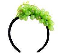 Maskworld Grüne Weintrauben Kopfschmuck - Künstliches Obst Haarreif für Erwachsene - Kostüm-Accessoire