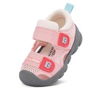 MASOCIO Baby Sandalen Junge Mädchen Lauflernsandalen Sommer Lauflern Schuhe 8 9 10 Babyschuhe Kleinkind Kinder Sommerschuhe Shoes Sandals 1 Jahr Draußen Outdoor ab 6-12 Monate Größe 18 Rosa