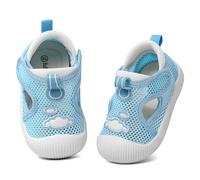 MASOCIO Baby Sandalen Junge Mädchen Sommer Lauflernsandalen Lauflern Schuhe 8 9 10 Babyschuhe Kleinkind Kinder Shoes Sommerschuhe Sandals 1 Jahr Draußen Outdoor ab 6-12 Monate Größe 18 Hellblau