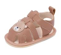 MASOCIO Baby Sandalen Junge Mädchen Sommer Lauflernsandalen Lauflern Schuhe Babyschuhe Kleinkind Kinder Shoes Sommerschuhe Sandals 1 Jahr Größe 18 Draußen Outdoor ab 3-6 Monate Braun