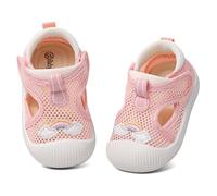 MASOCIO Baby Sandalen Mädchen Sommer Lauflernsandalen Lauflern Schuhe 8 9 10 Babyschuhe Kleinkind Kinder Shoes Sommerschuhe Sandals 1 Jahr Draußen Outdoor ab 6-12 Monate Größe 18 Rosa
