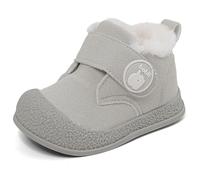 MASOCIO Winterschuhe Baby Boots Stiefel Kleinkind Winter Babyschuhe Junge Mädchen Kinder Warme Gefütterte Fell Winterstiefel Babystiefel Schuhe 12-18 Monate Grau (Hersteller Größe: CN 21) EU 20